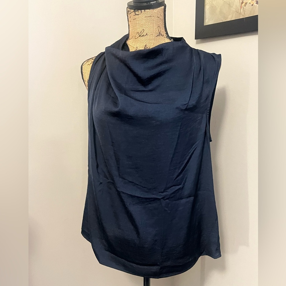 Banana Republic Dark Navy Draped Tank NWT